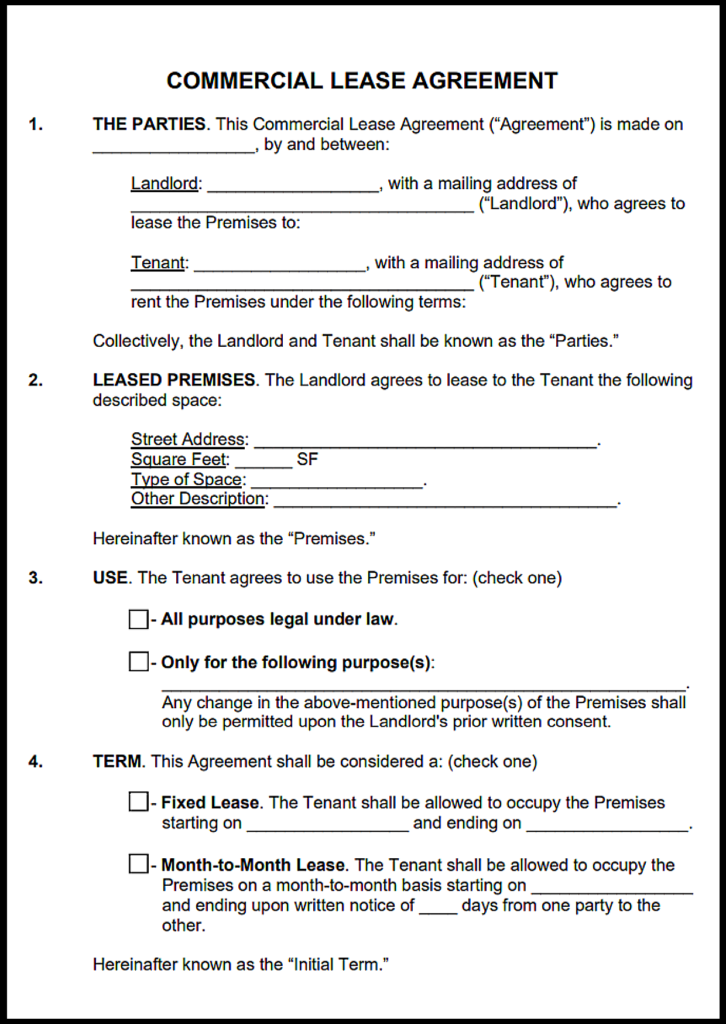 Ontario Commercial Lease Agreement