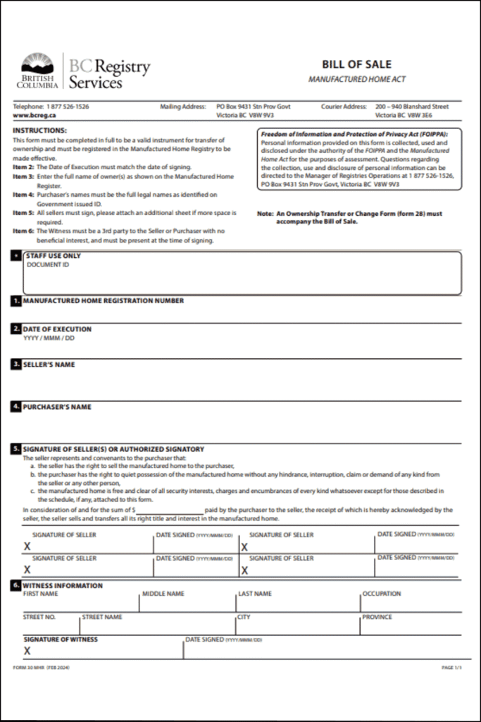 Free Alberta Bill of Sale Template & Legal Guide - Legal Templates