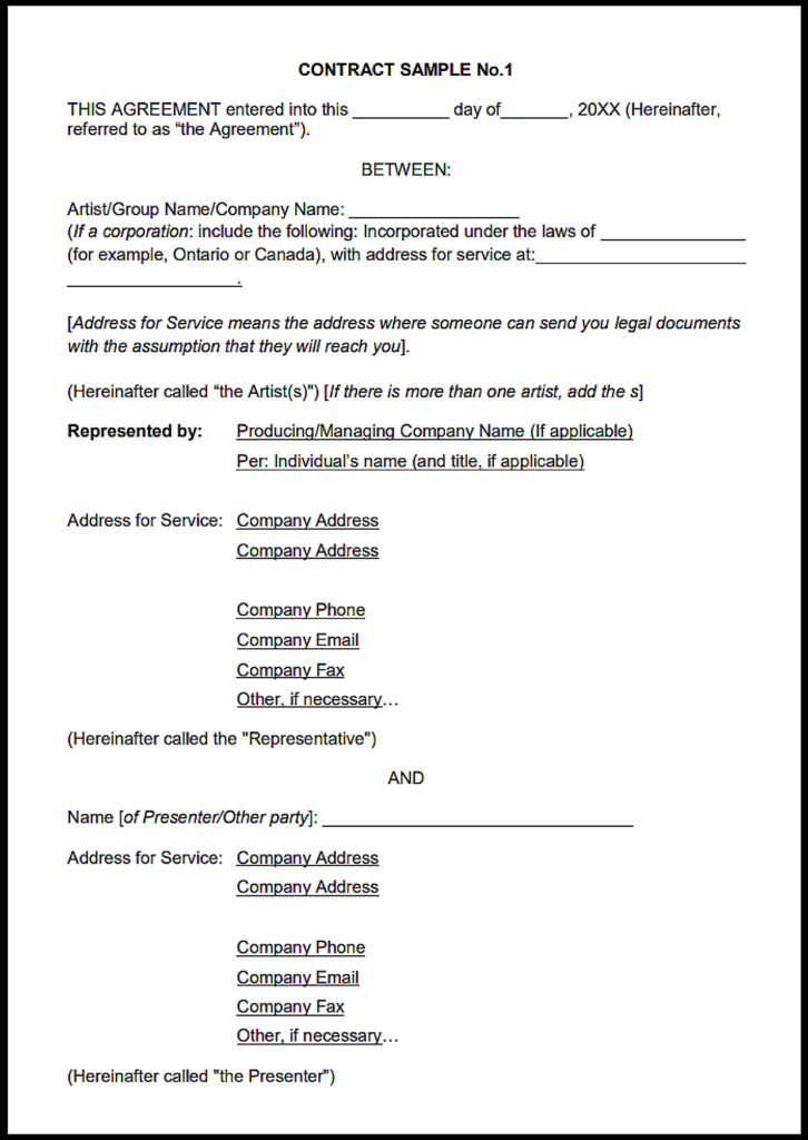Free Ontario Contract Template 