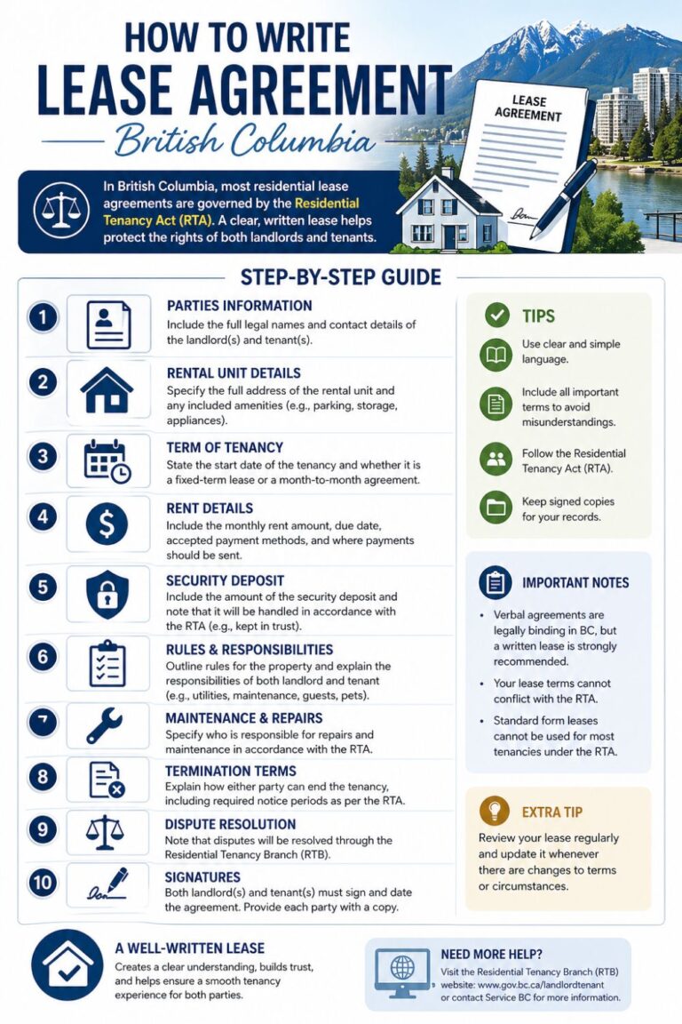 How to Write Lease Agreement British Columbia