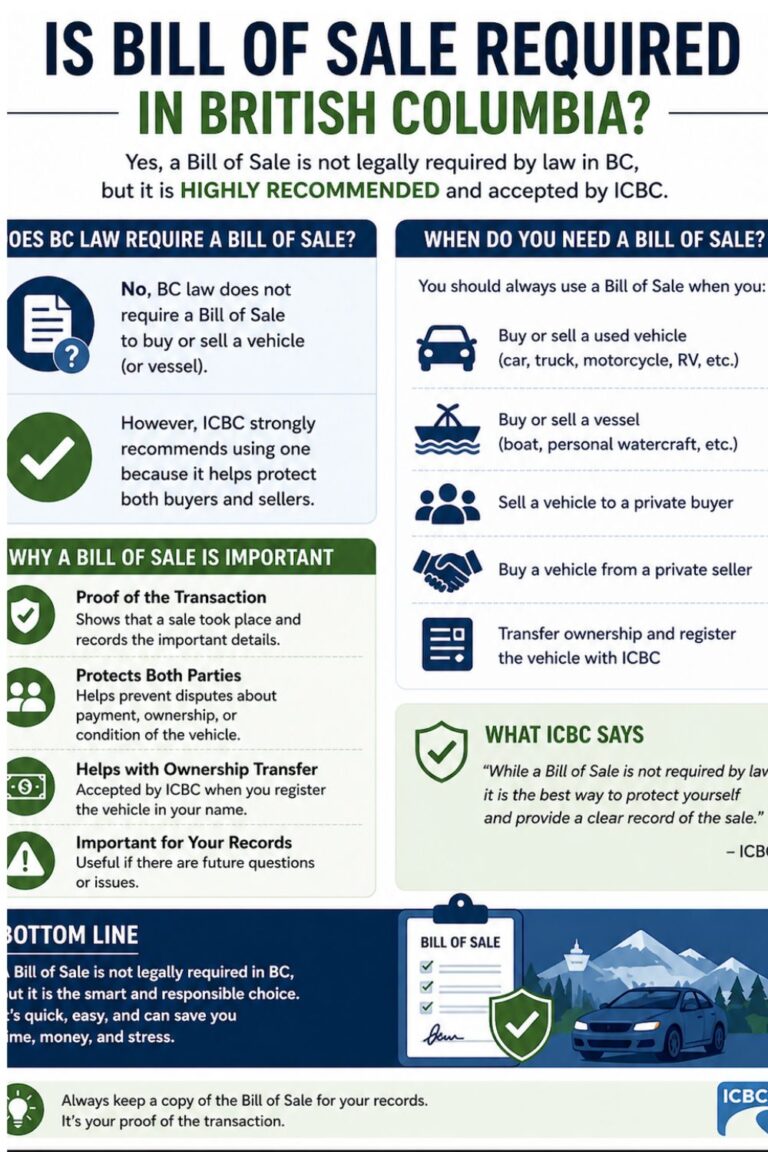 Is Bill of Sale Required British Columbia