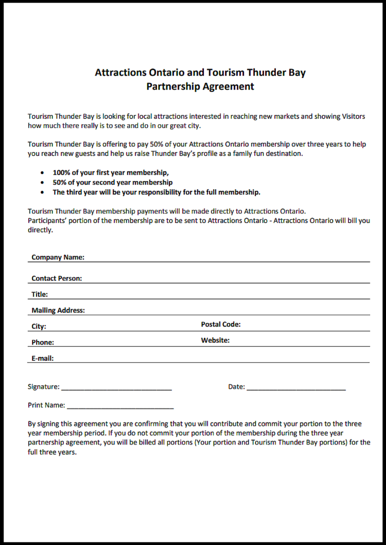 Ontario Partnership Agreement