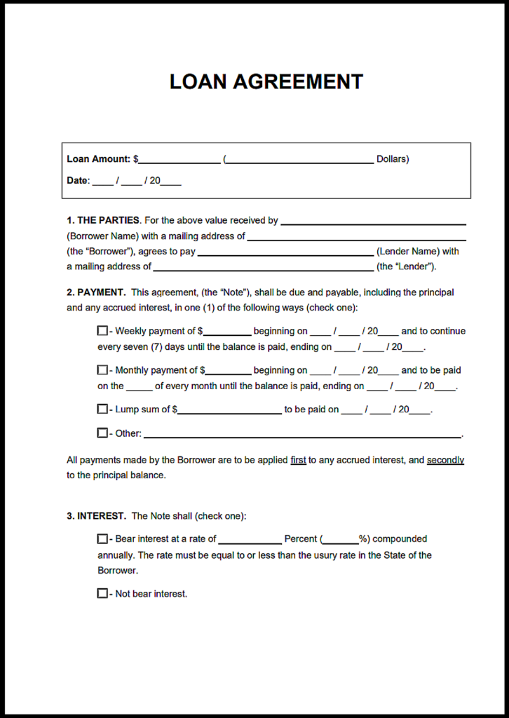 British Columbia Loan Agreement