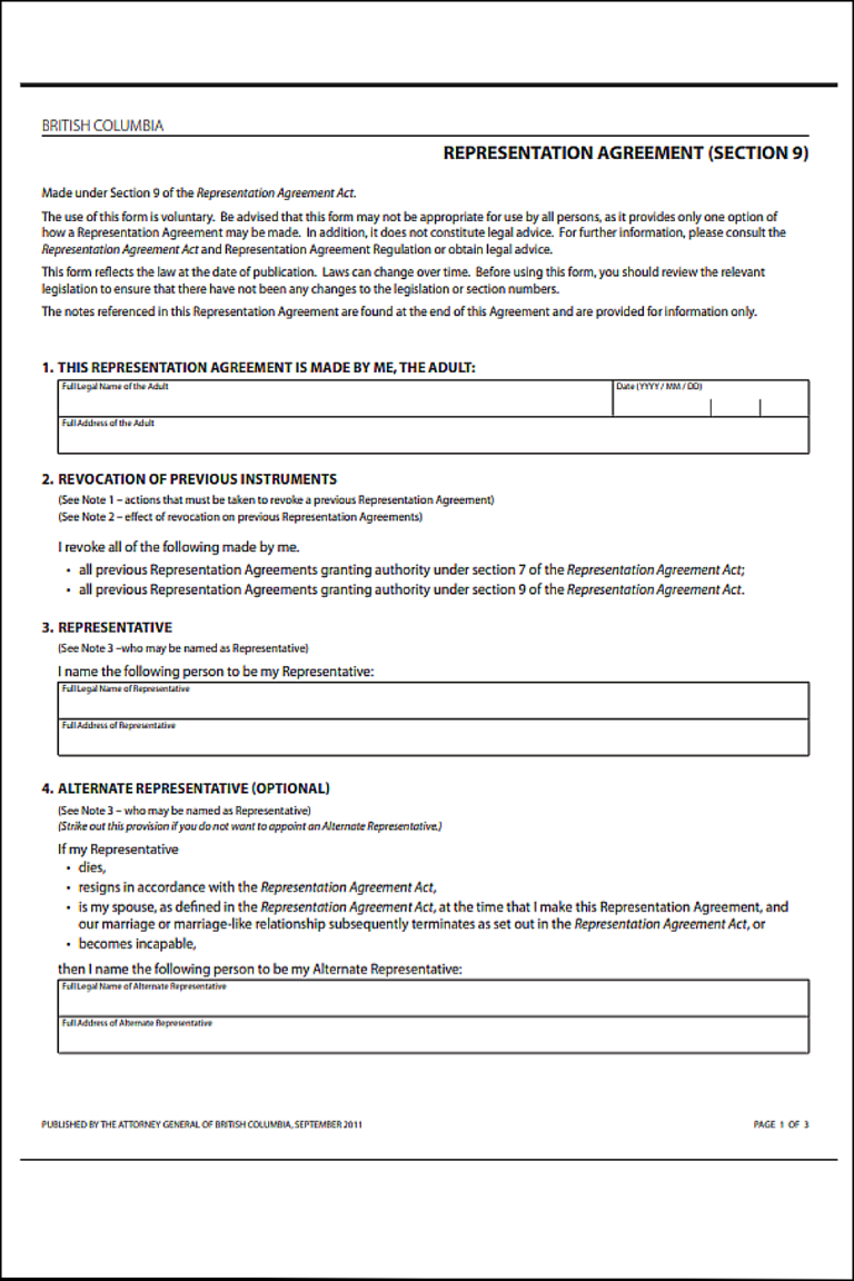 Free British Columbia Personal Directive Template Guide