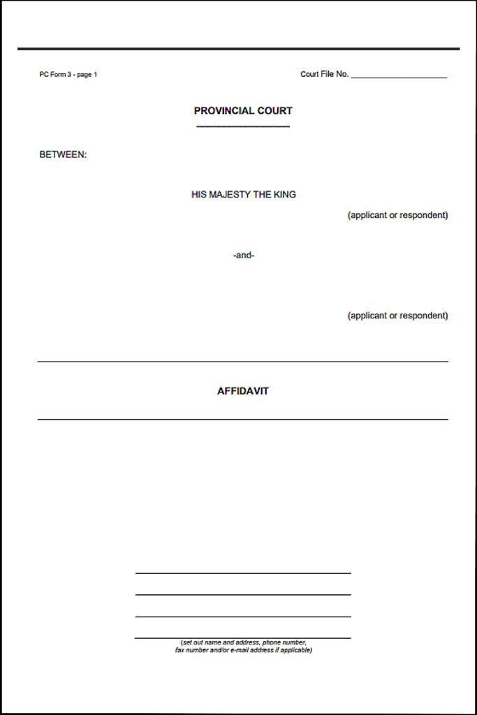 Free Manitoba Affidavit Of Identity