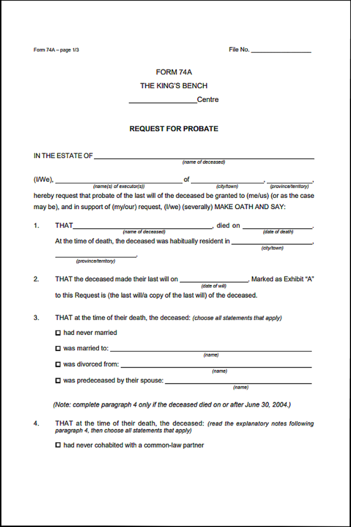 Free Manitoba Last Will And Testament