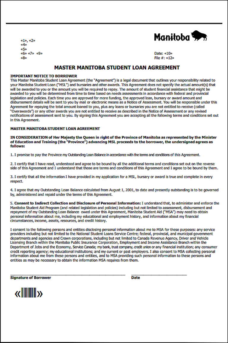 Free Manitoba Loan Agreement Template Guide