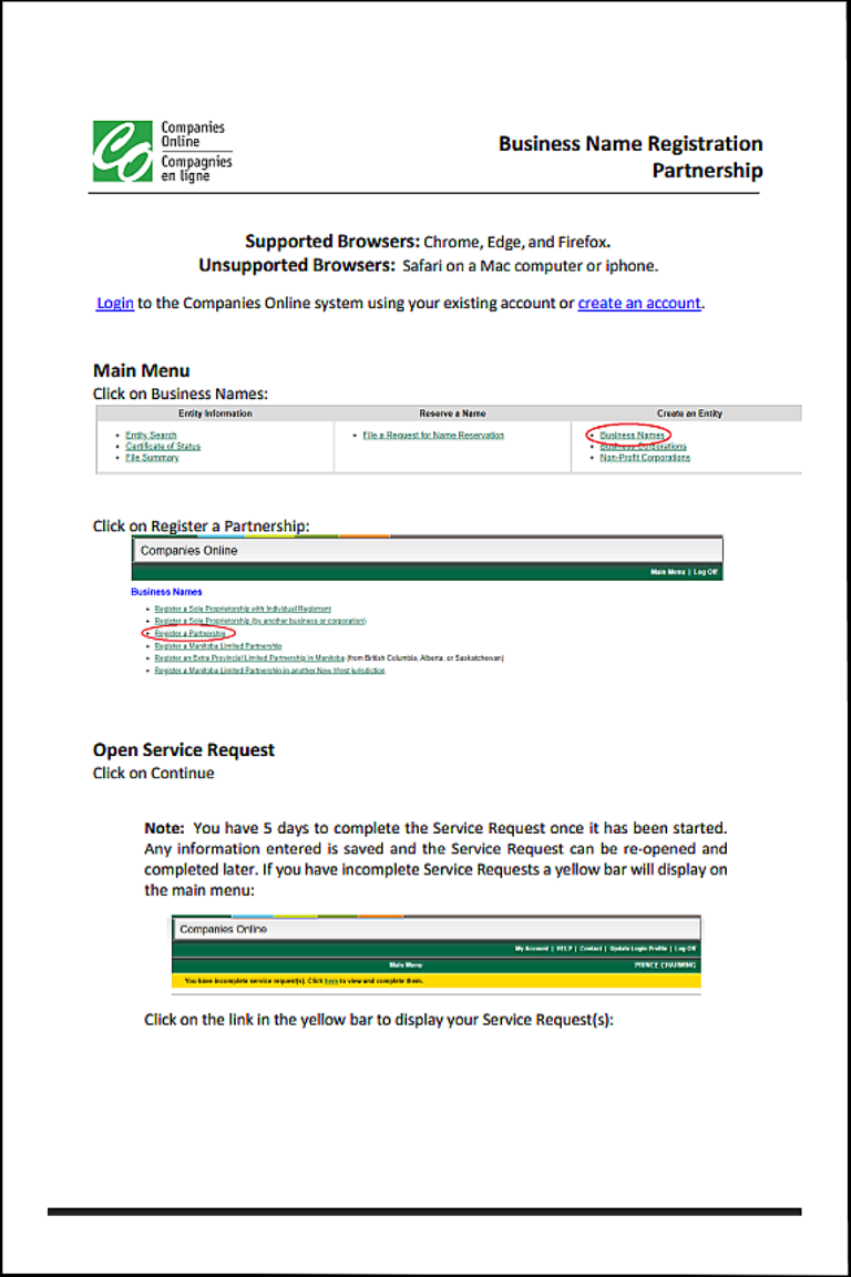 Free Manitoba partnership Agreement
