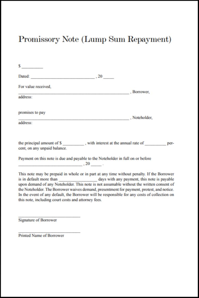 Alberta Promissory Note Template