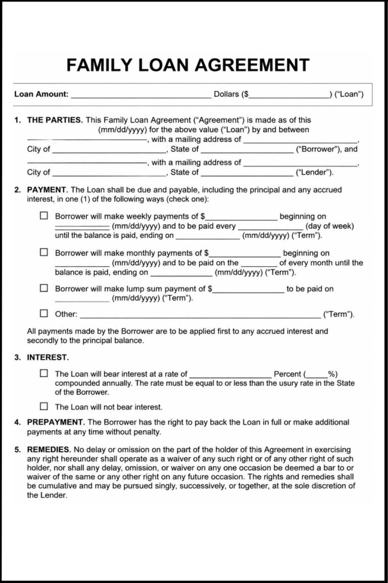 Personal Loan Agreement Ontario